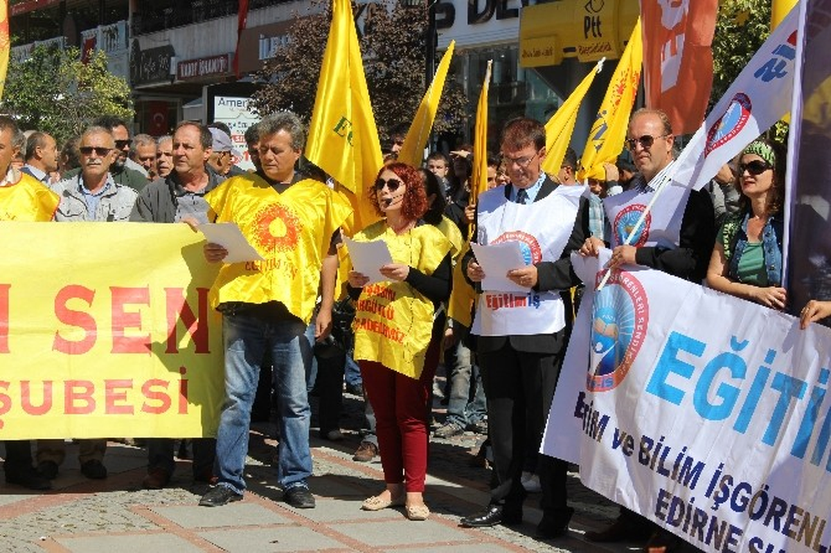 Edirne\'de Eğitimciler Grevde