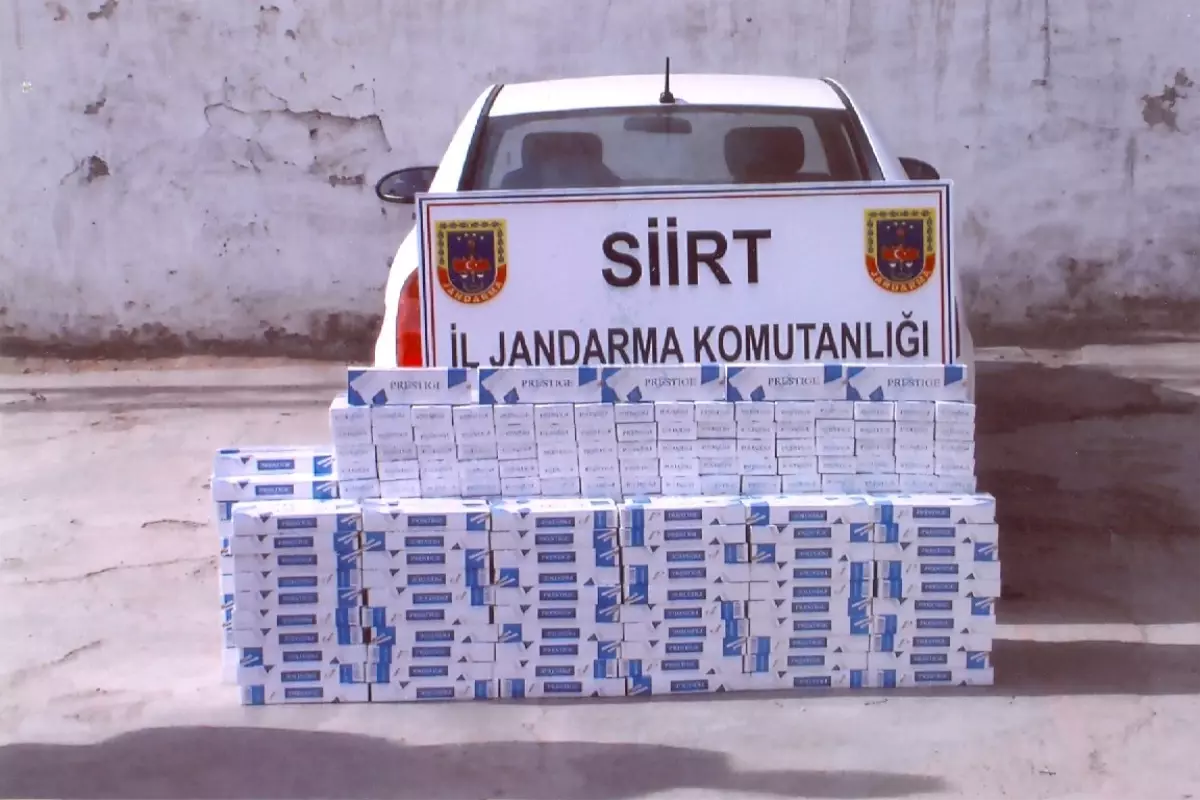 Siirt\'te 33 Bin Paket Kaçak Sigara Ele Geçirildi