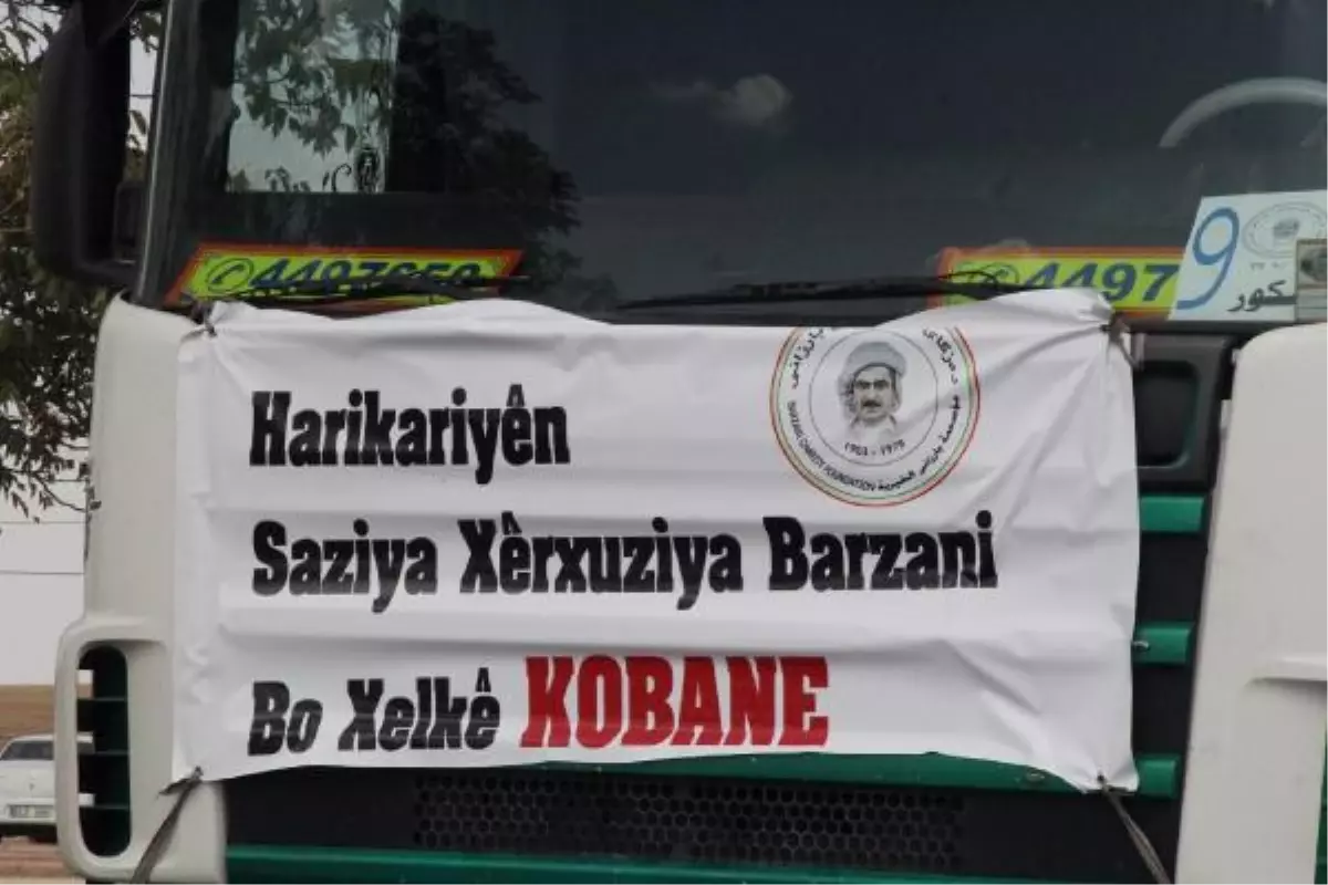 Barzani\'den Kobani\'ye 12 Tır\'lık Yardım