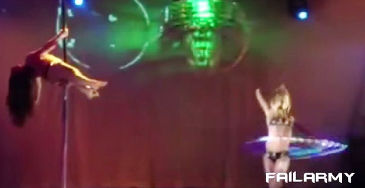 Direk Dansı Yaparken Direk Kırıldı