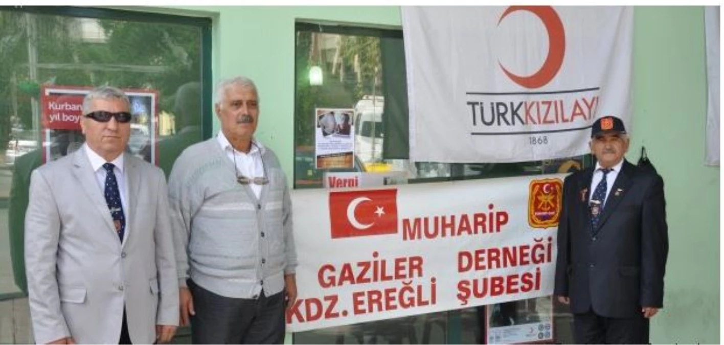 Zonguldak Erğli\'de Gazilerden Kan Bağışı Kampanyası