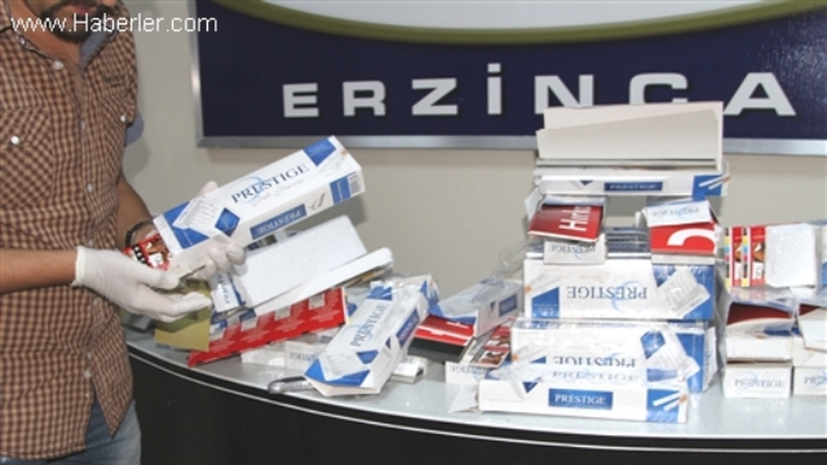 Erzincan\'da Kaçak Sigara Operasyonu