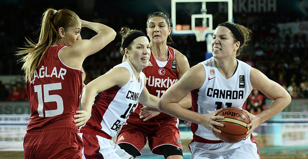 Kadın Basketbol Takımımız, Kanada'yı 55-44 Yendi