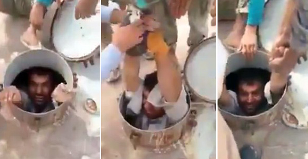 Talihsiz Adam Su Deposundan Vinçle Kurtarıldı