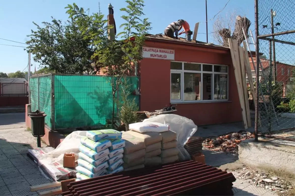 Belediye Talatpaşa Mahallesi Muhtarlık Binasının Onarımına Başladı