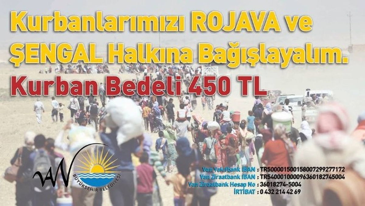 Van Büyükşehir Belediyesinden Rojava ve Şengal İçin Kurban Kampanyası
