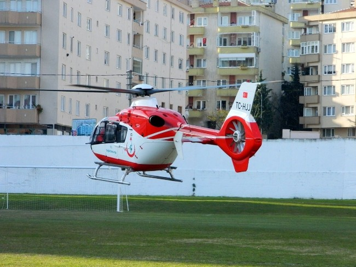 Hava Ambulansı İnşaat İşçisi İçin Havalandı