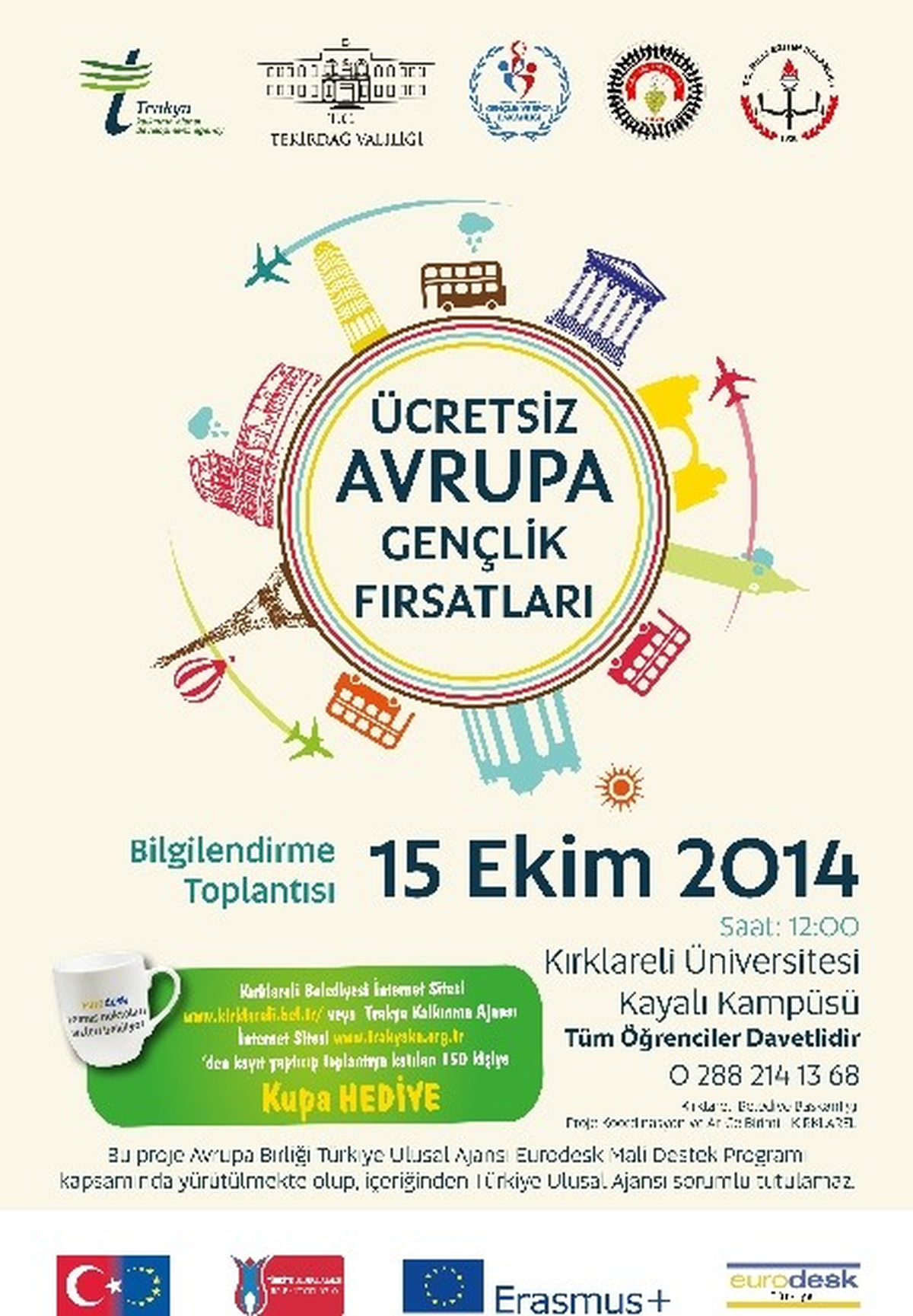 Kırklareli\'de Gençlere, Gençlik Çalışanlarına Avrupa\'da Eğitim Fırsatları Anlatılacak