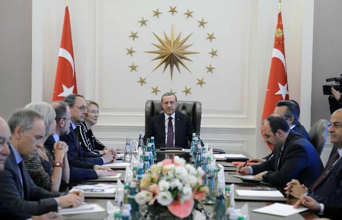 Uluslararası Basın Enstitüsü ve Gazetecileri Koruma Komitesi Heyeti, Çankaya Köşkü\'nde