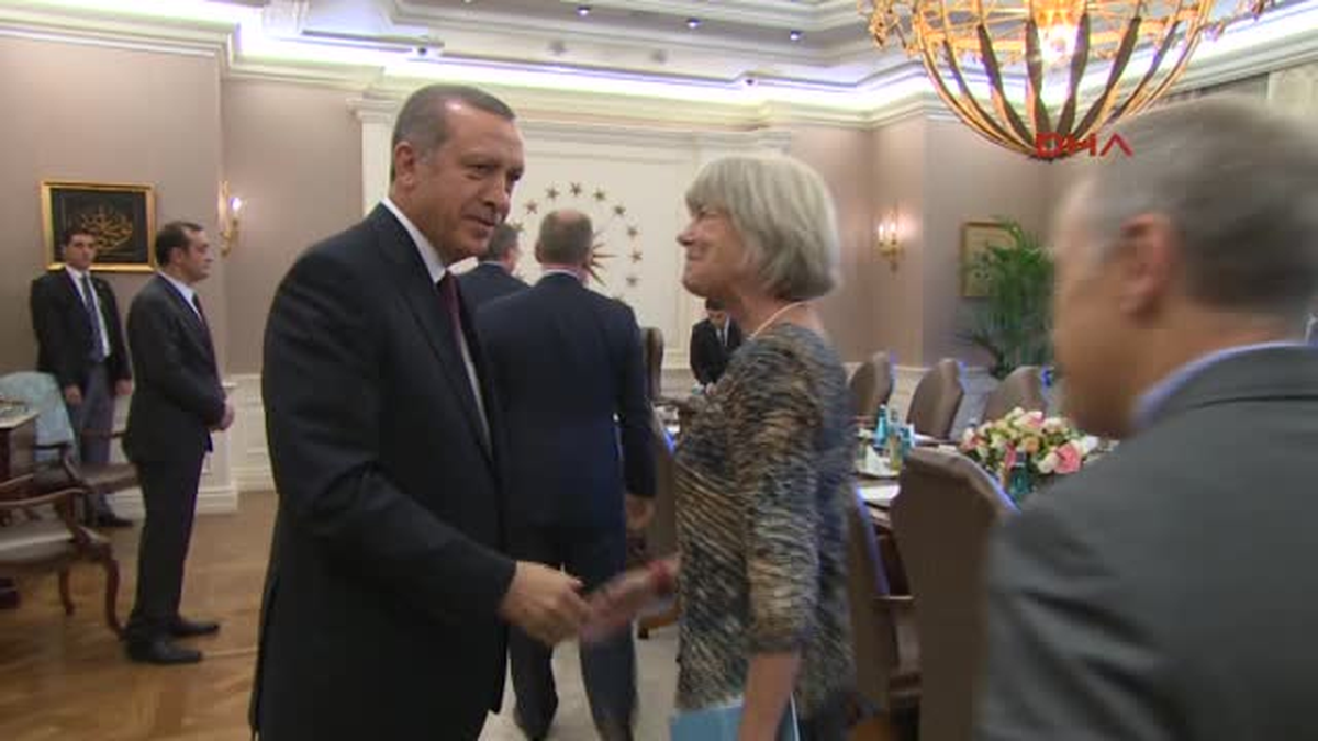 Uluslararası Basın Enstitüsü Heyeti, Erdoğan\'ı Ziyaret Etti