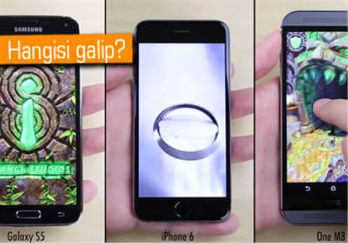 İphone 6 Vs Htc One M8, Samsung Galaxy S5 Uygulama Hız Testi