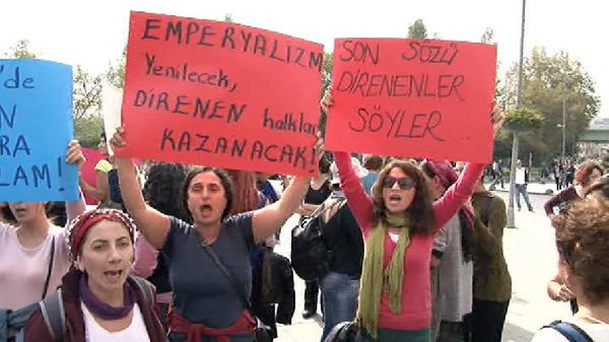 Kadınların Kobani Yürüyüşüne Polis Engeli