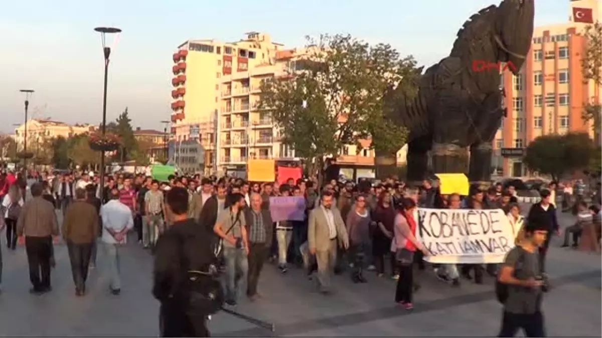 Çanakkale\'de Kobani Yürüyüşünde Gerginlik