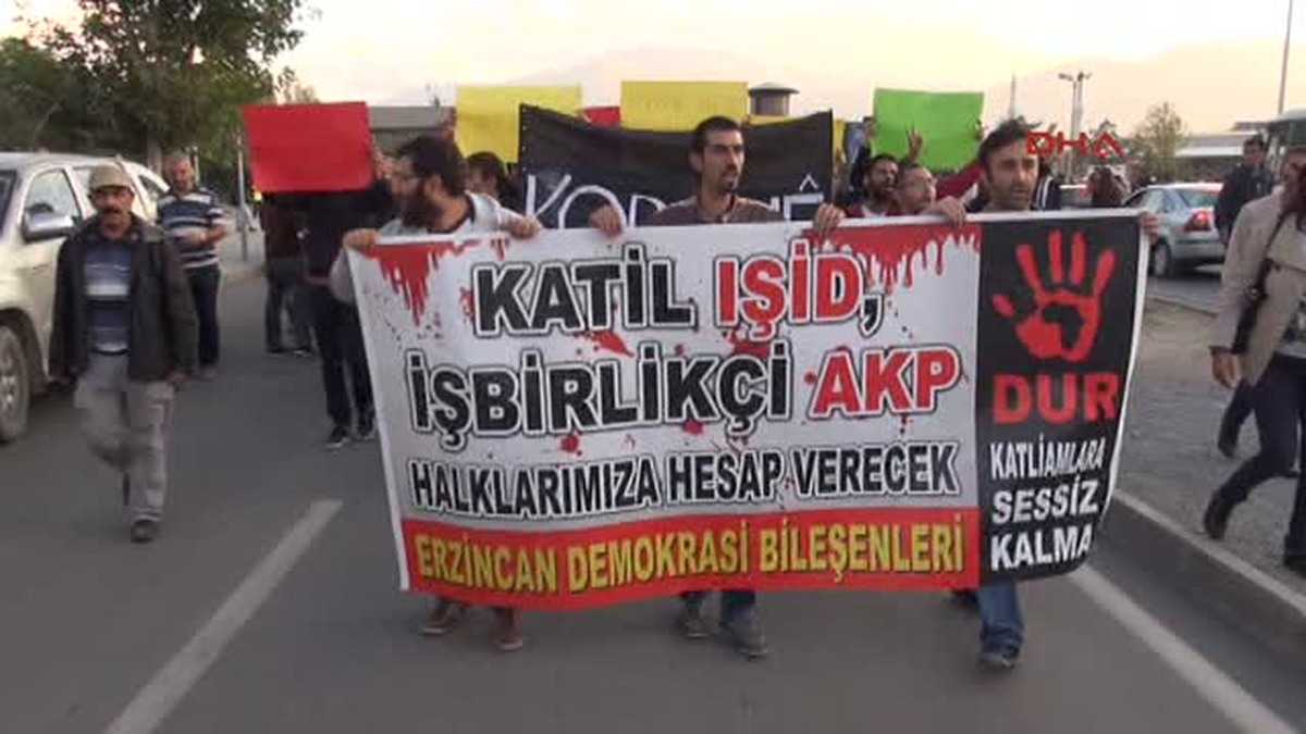 Erzincan\'da Işid Protestosuna 7 Gözaltı