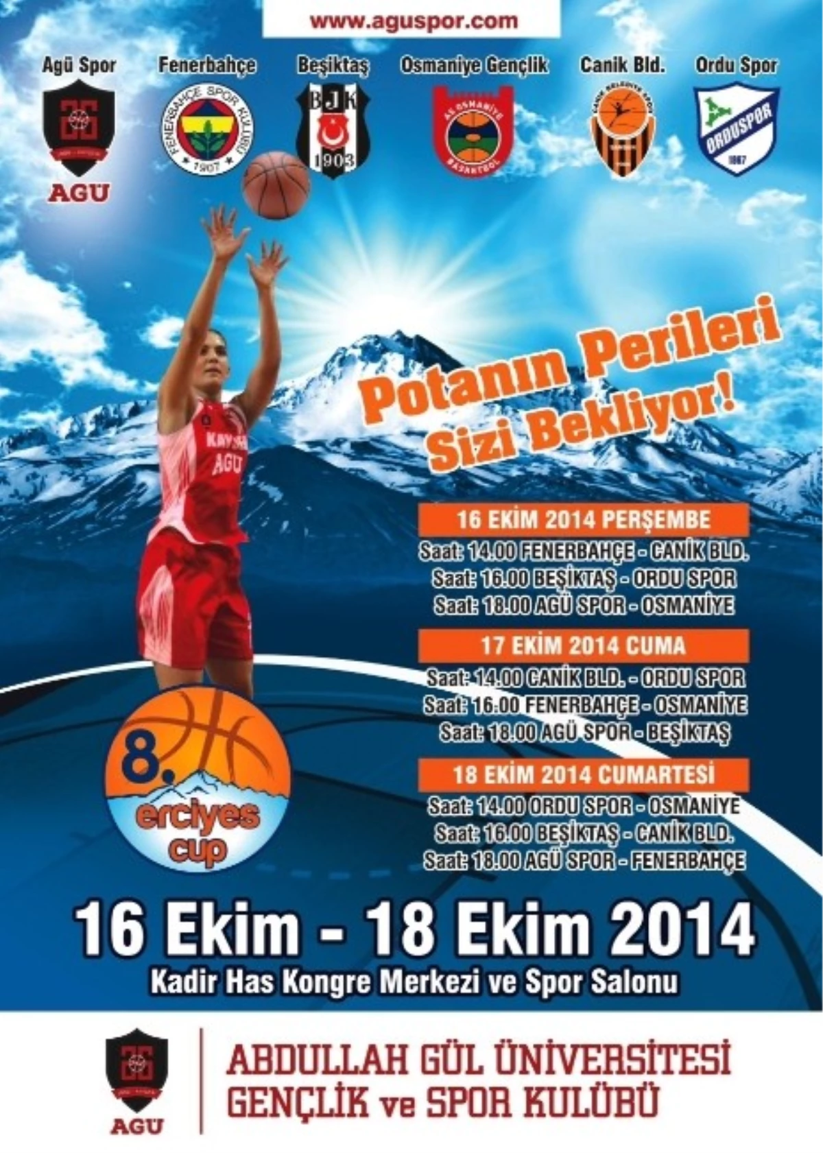 8. Erciyes Cup Turnuvası Başlıyor