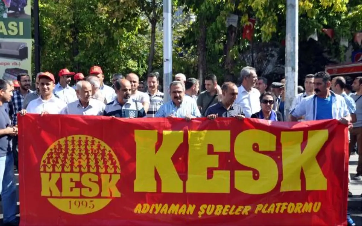 Adıyaman\'da KESK Üyelerinden IŞİD Protestosu