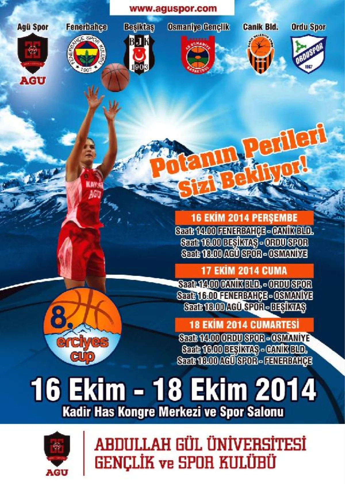 Erciyes Cup Turnuvası 16 Ekim\'de Başlıyor