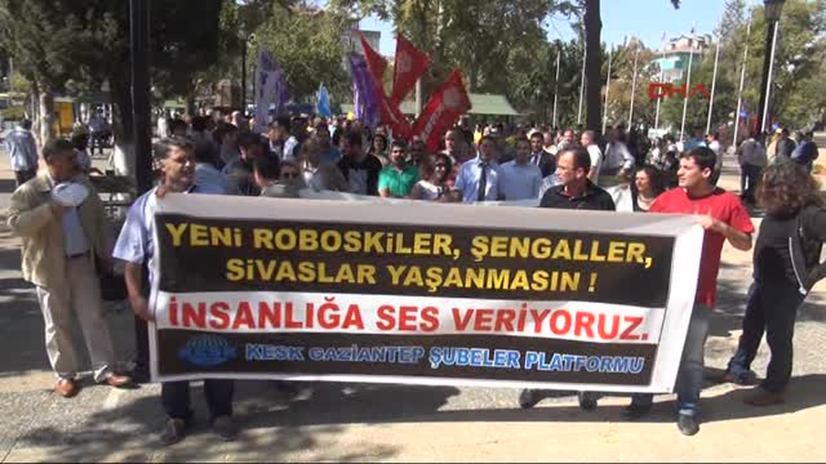 Gaziantep KESK\'ten Kobani İçin Oturma Eylemi