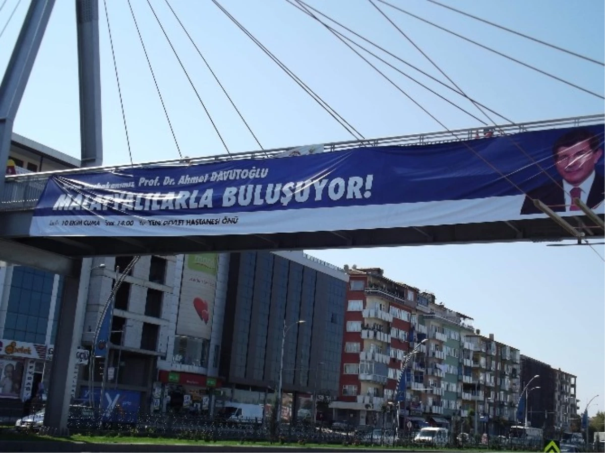 Malatya\'da Başbakan Ahmet Davudoğlu Hazırlığı