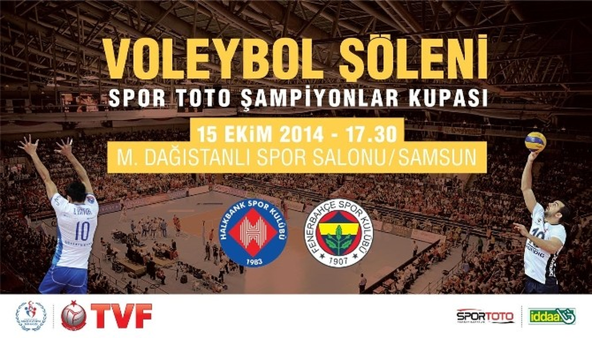 Voleybol Spor Toto Şampiyonlar Kupası Maçı Samsun\'da