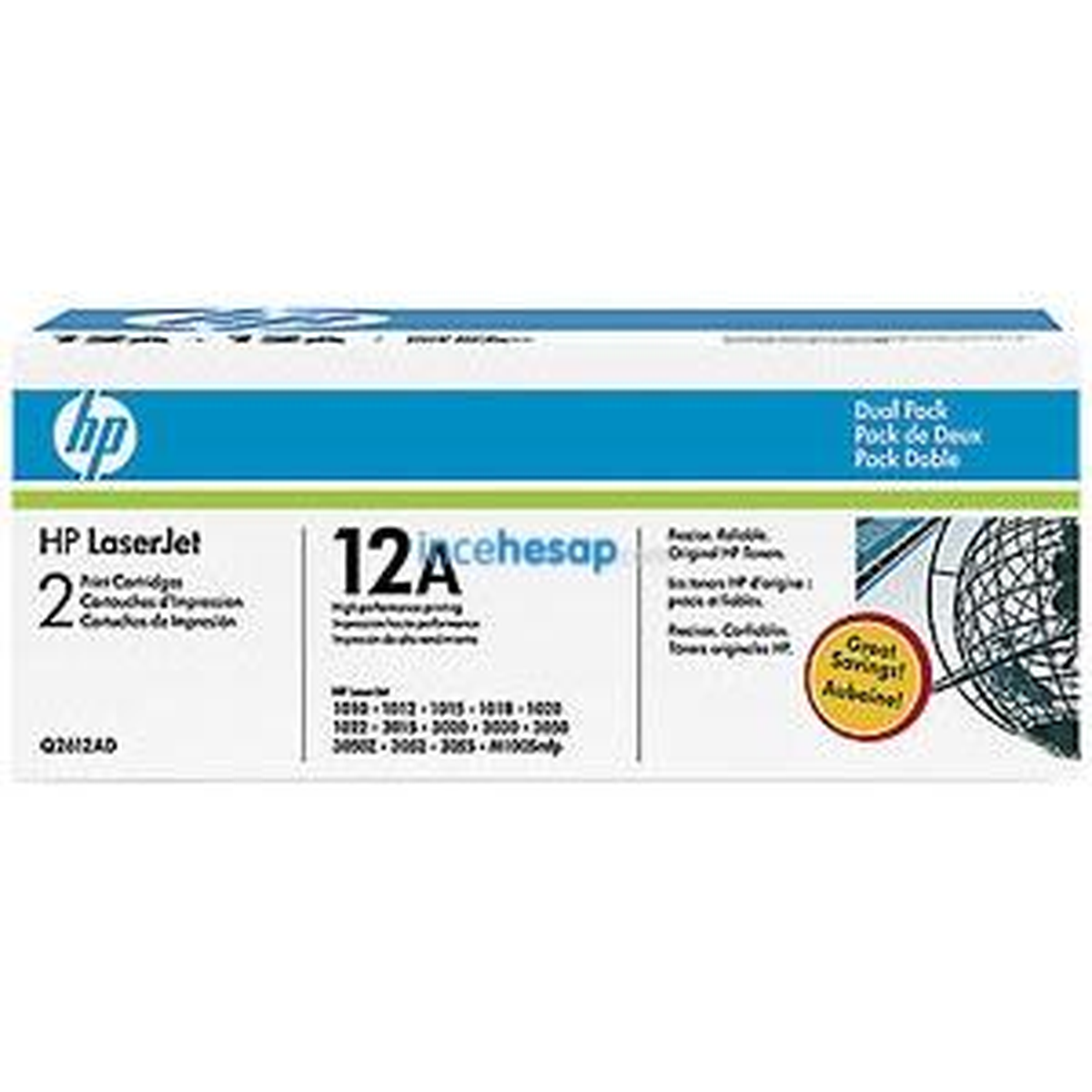 Hp Q2612ad 2x Siyah Toner (Hp 1010/1012/1020/3015)
