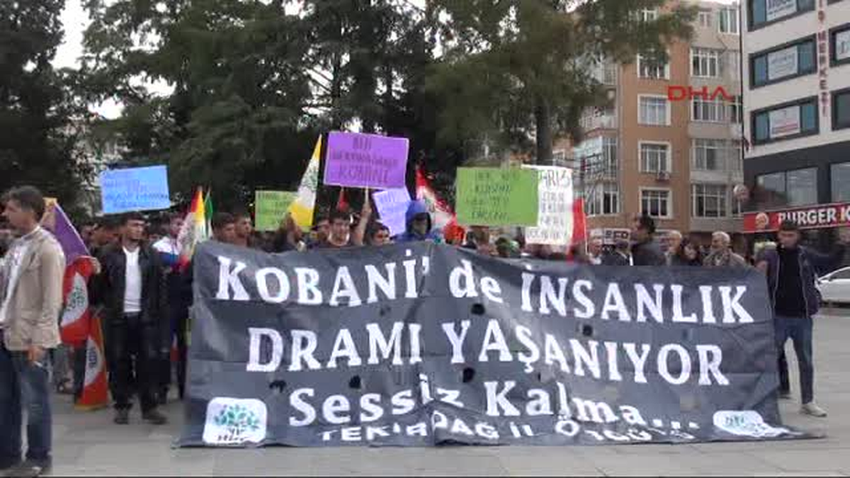Çorlu?da Işid Protestosu