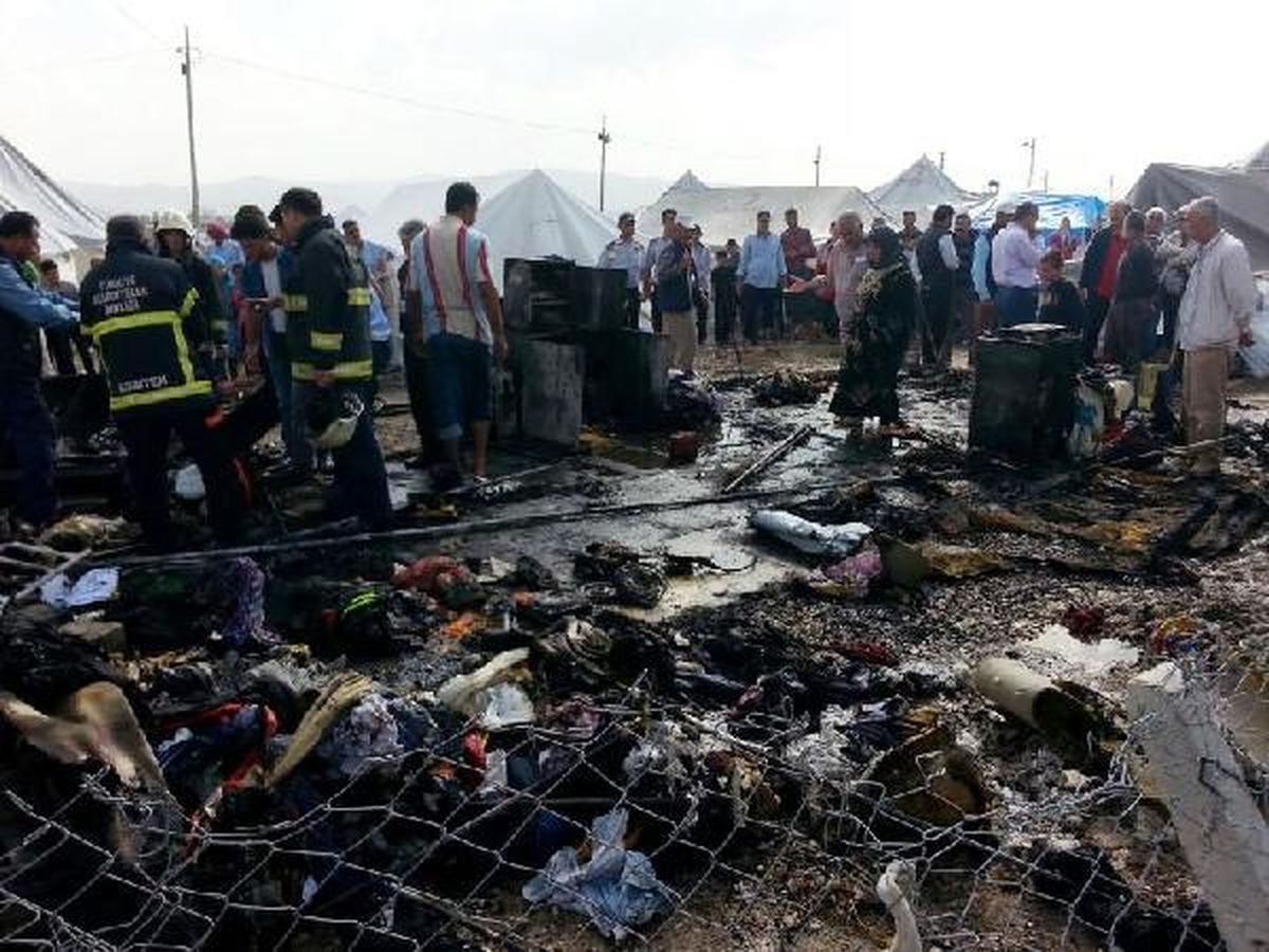 Kahramanmaraş Çadır Kentinde Yangın Paniği
