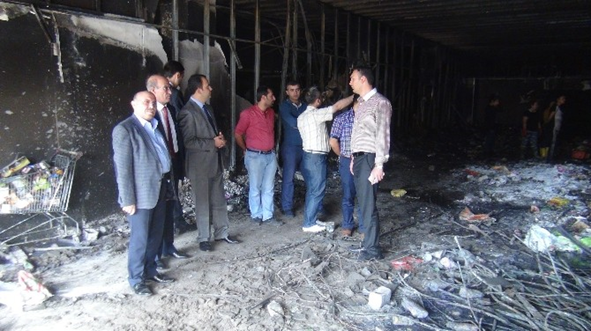 Kaymakam Ermiş İş Yerleri Zarar Gören Esnafı Ziyaret Etti