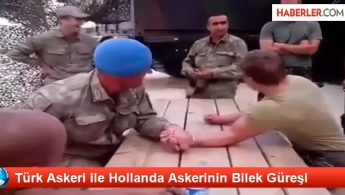 Türk Askerinden Bilek Güreşi Dersi