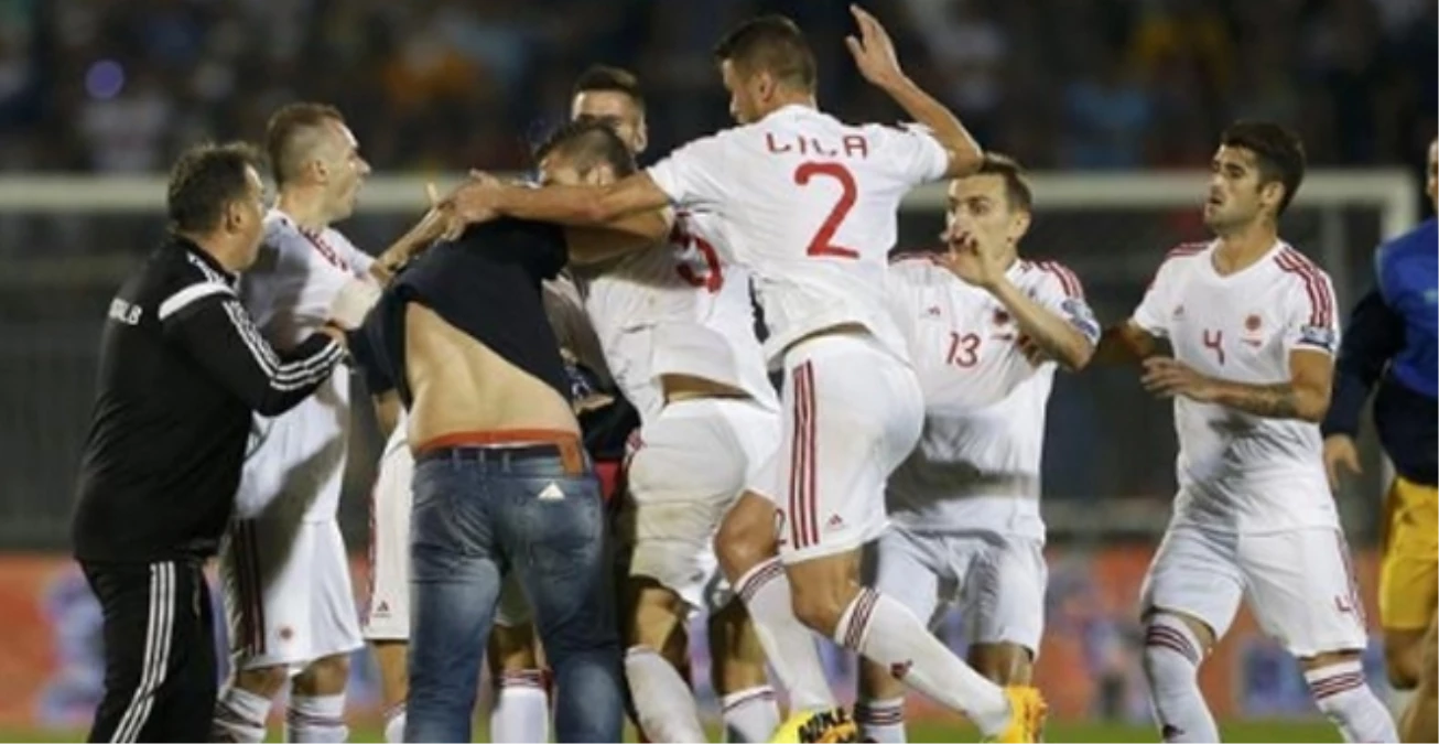 UEFA, Sırbistan ve Arnavutluk\'u Euro 2016\'dan Men Etti