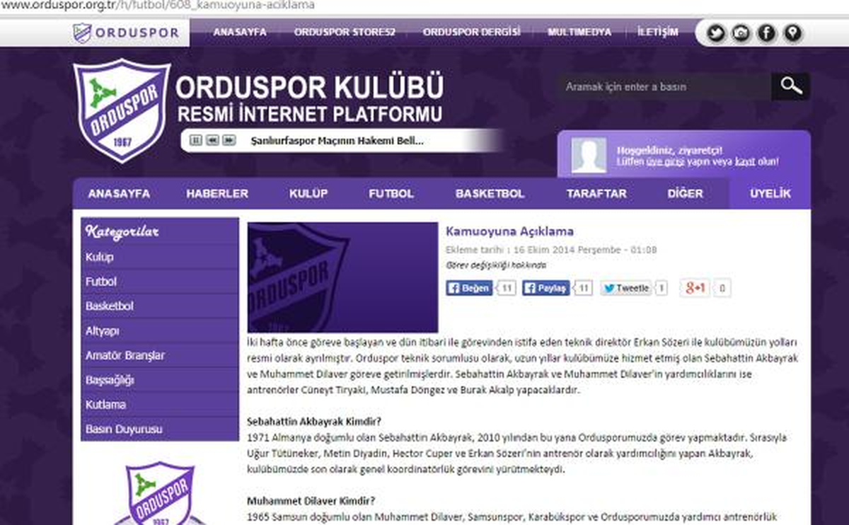 Orduspor Teknik Direktör Sebahattin Akbayrak ile Anlaştı