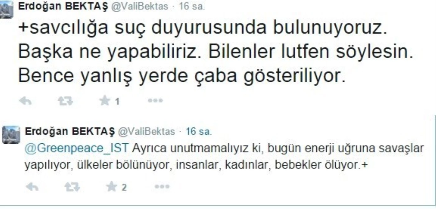 Manisa Valisi Twitter Üzerinden Greenpeace ile Atıştı