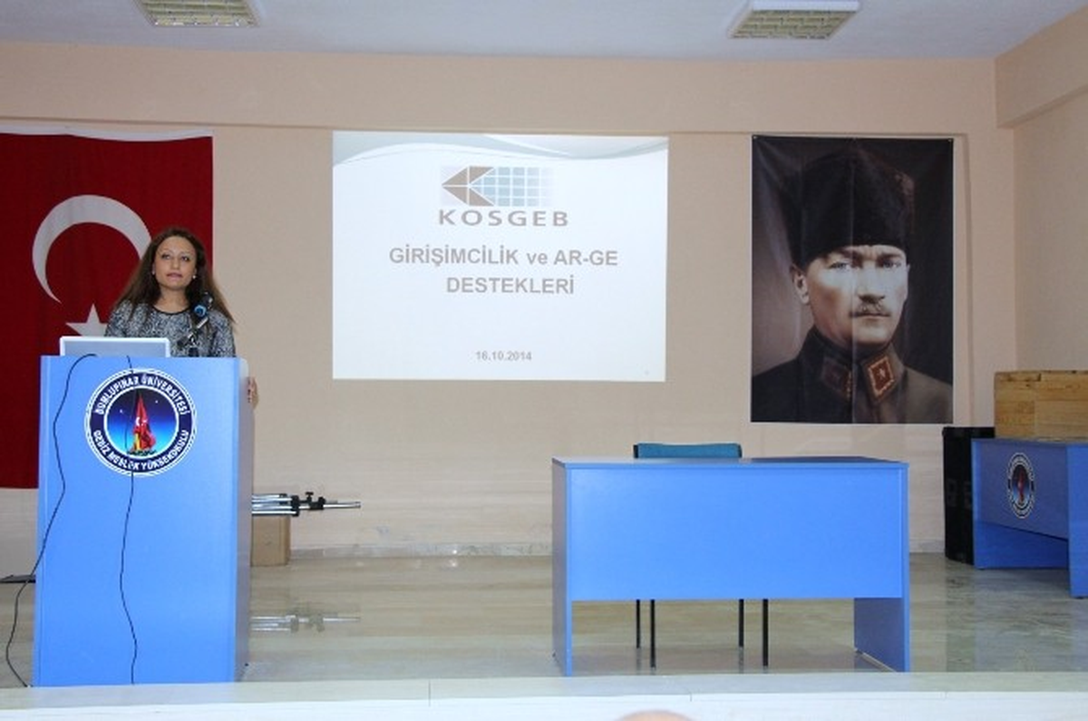 Gediz Meslek Yüksekokulu\'nda "Kosgeb Girişimcilik ve Ar-Ge Destekleri" Konulu Konferans