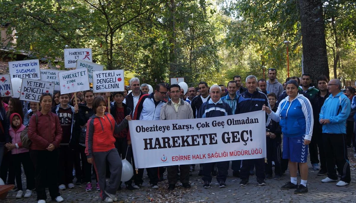 Edirne\'de Obeziteye Karşı Mücadele Yürüyüşü
