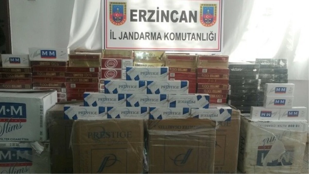 Erzincan\'da 42 Bin 360 Paket Kaçak Sigara Yakalandı