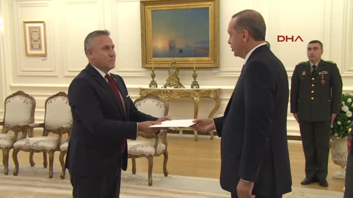 Macaristan Büyükelçisi Gabor Kiss Çankaya Köşkü\'nde