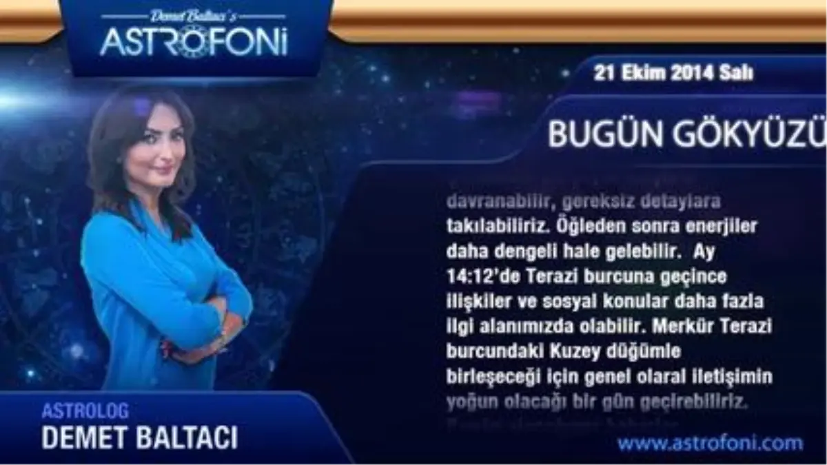 Balık Burcu, Günlük Astroloji Yorumu,21 Ekim 2014