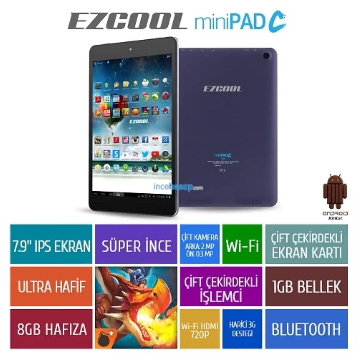 Ezcool Minipad C 8gb Dual Core 7.9" Ips Tablet Pc