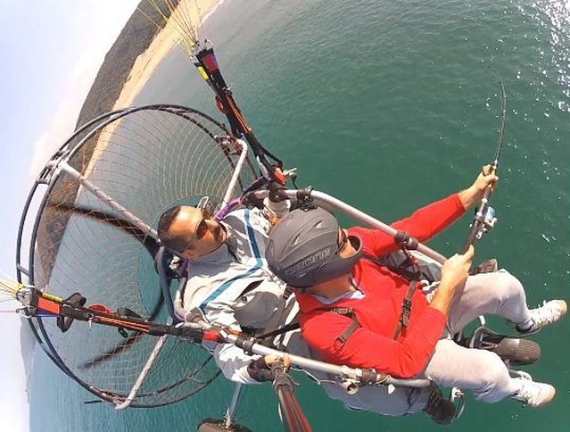 Paramotor ile Havada Balık Tutmaya Kalktılar Son Dakika