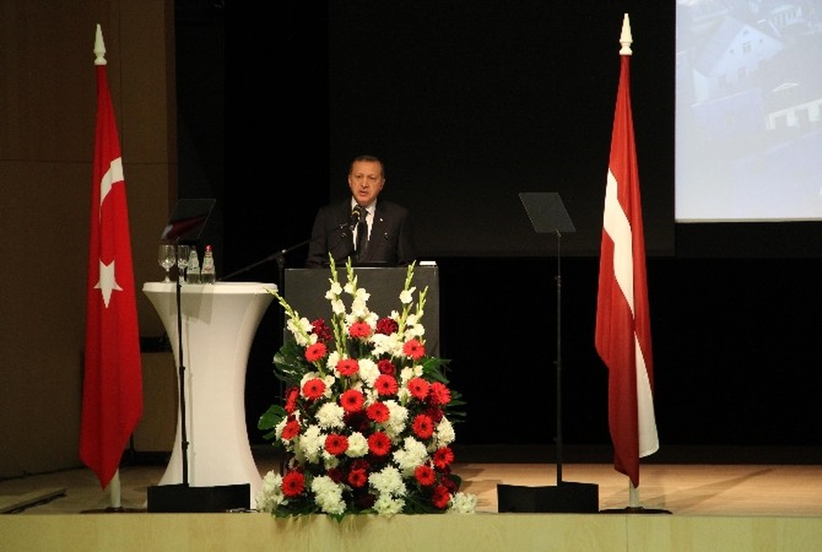 Erdoğan, Letonya-Türkiye İş Forumu'nda Konuştu