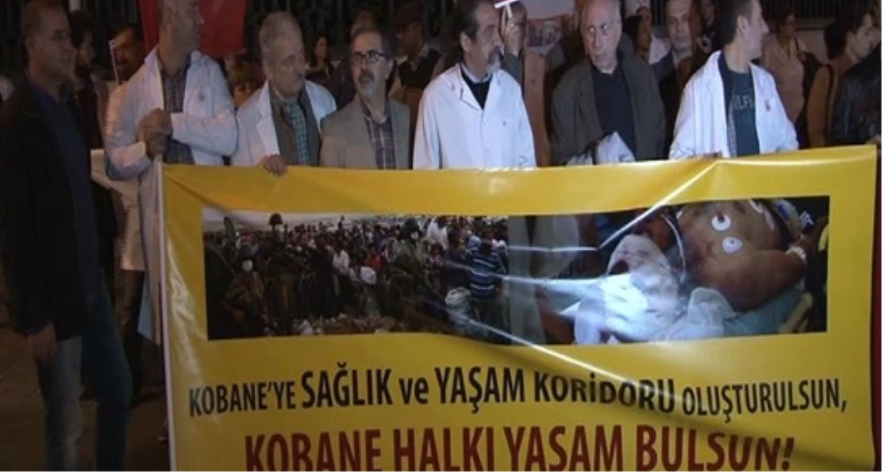 Sağlık Çalışanlarından Kobani\'ye Destek Yürüyüşü