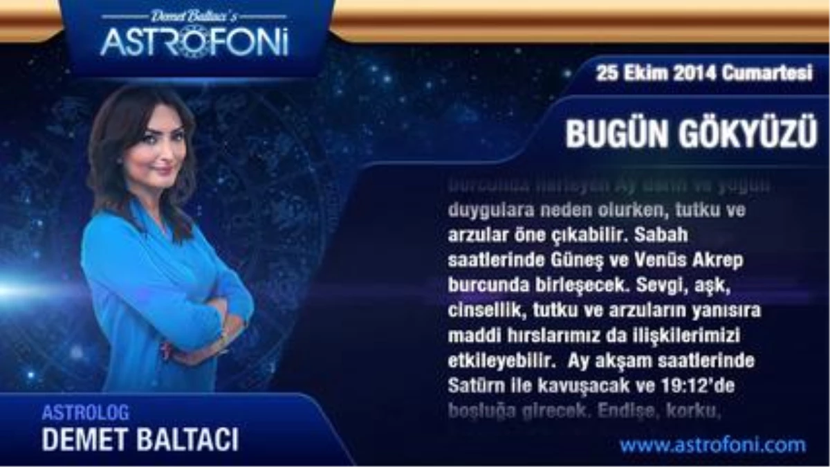 Koç Burcu, Günlük Astroloji Yorumu,25 Ekim 2014