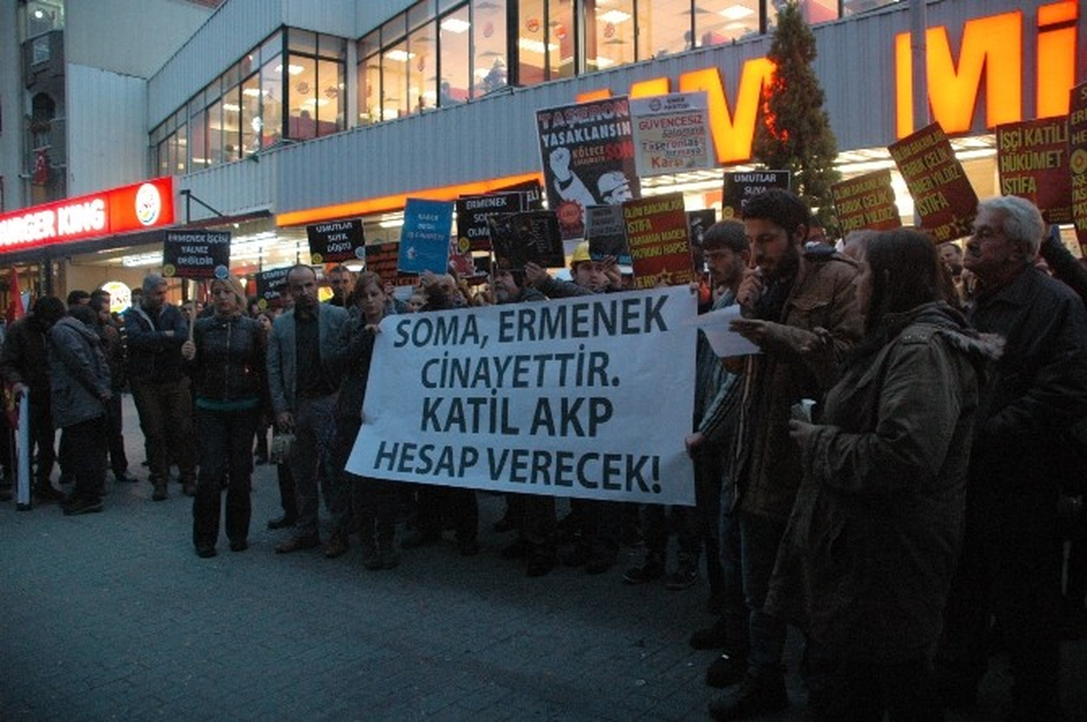 Eskişehir\'de Maden Faciasına Tepki Eylemi