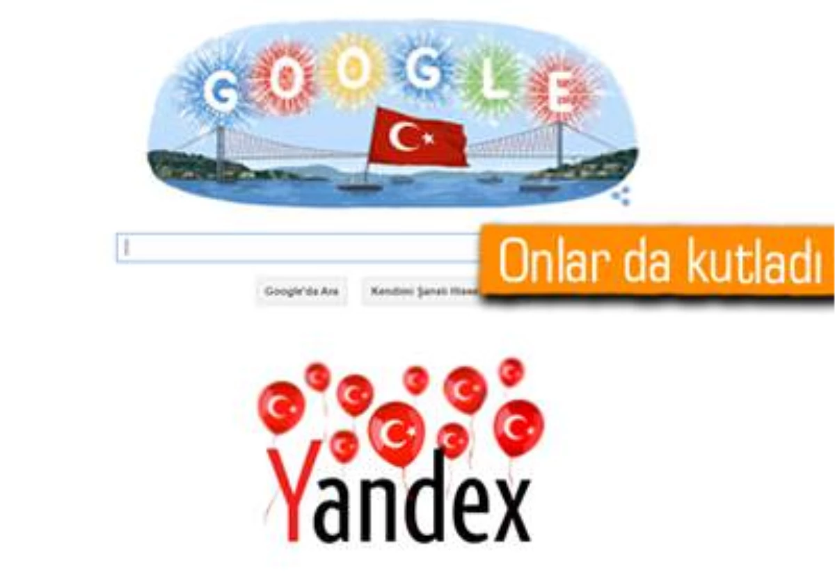 Google ve Yandex\'ten Cumhuriyet Bayramı Doodle\'ları