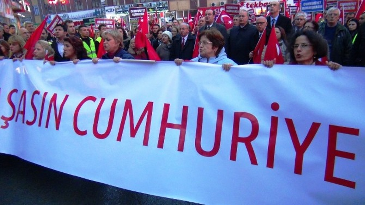 Tekirdağ\'da Cumhuriyet Yürüyüşü
