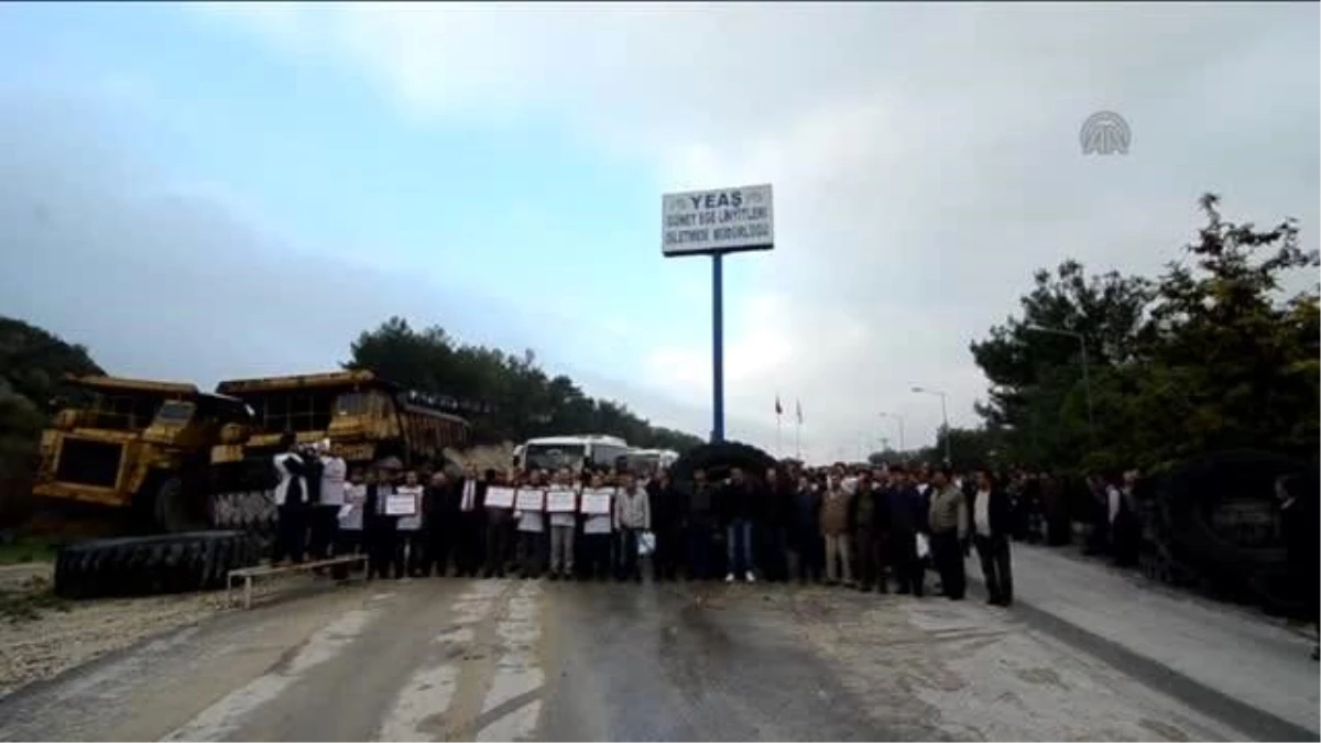 Ermenek\'teki Kömür Ocağında İşçilerin Mahsur Kalmasını Protesto