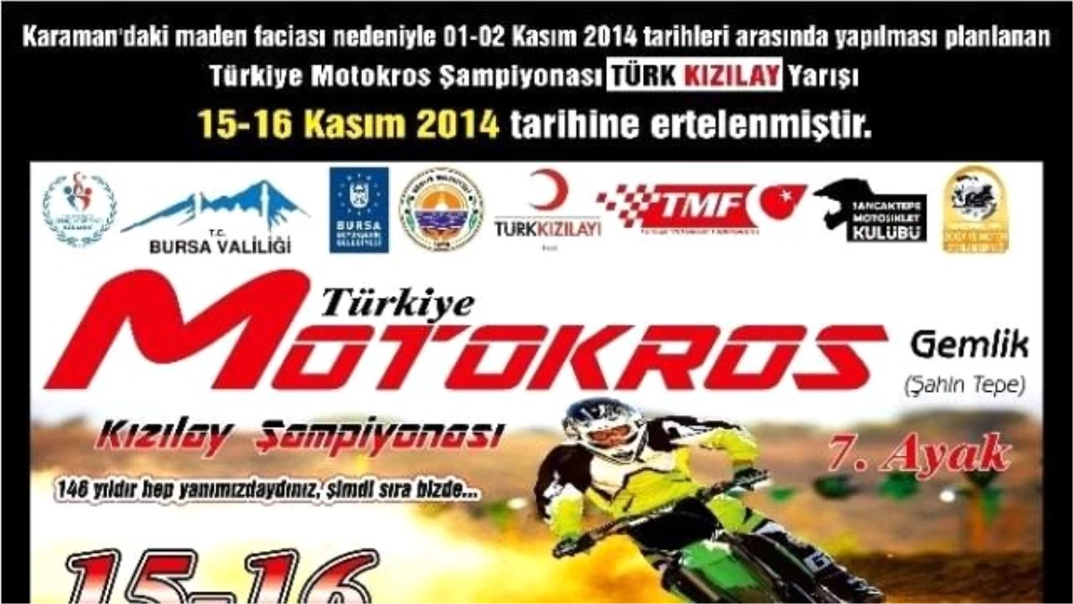 Gemlik\'te Motokros Yarışları Ertelendi