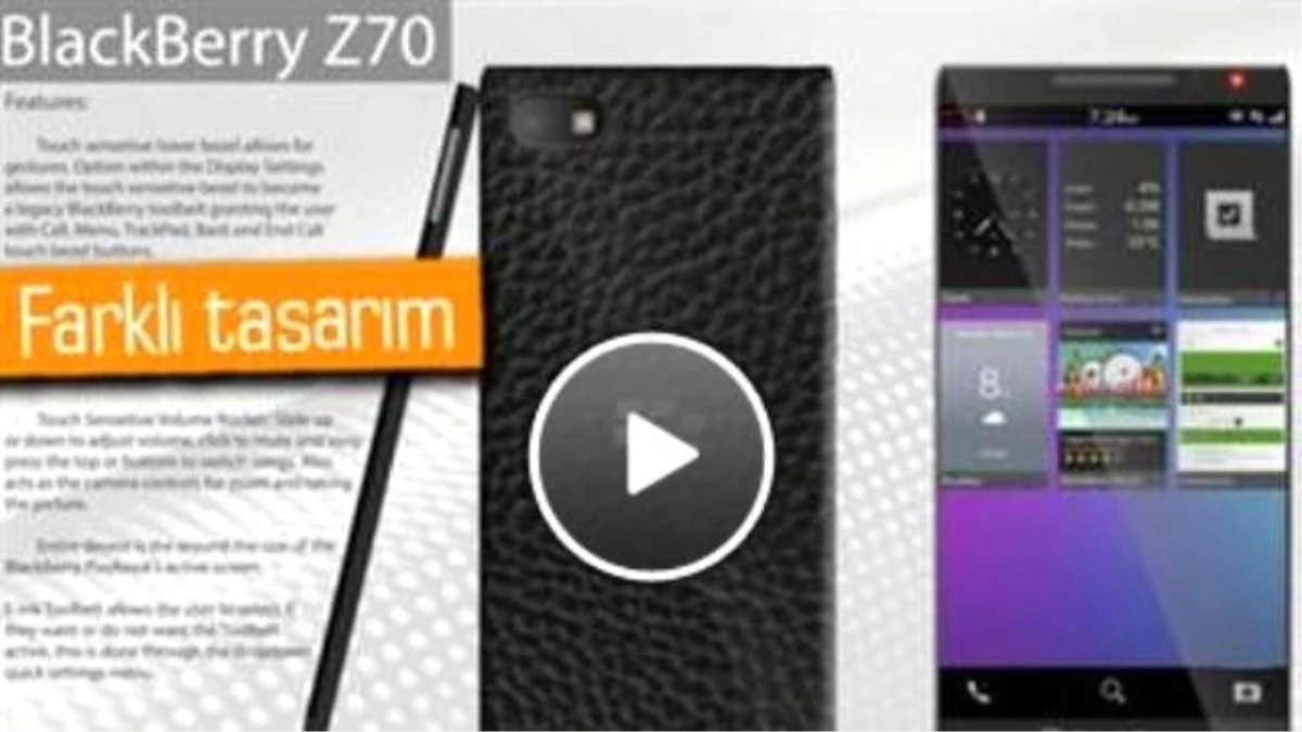6.7 İnçlik Blackberry Z70 Konsepti Görenleri Etkiliyor