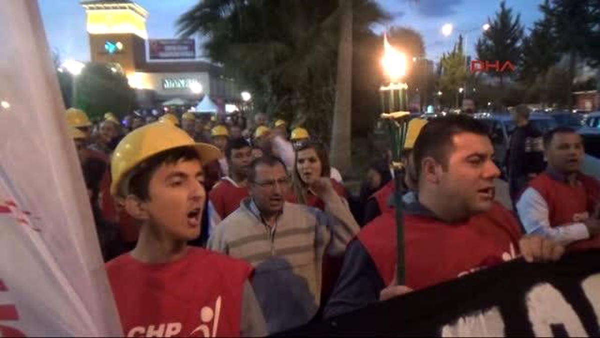 CHP Ermenek\'te Maden İşçisi İçin Yürüdü