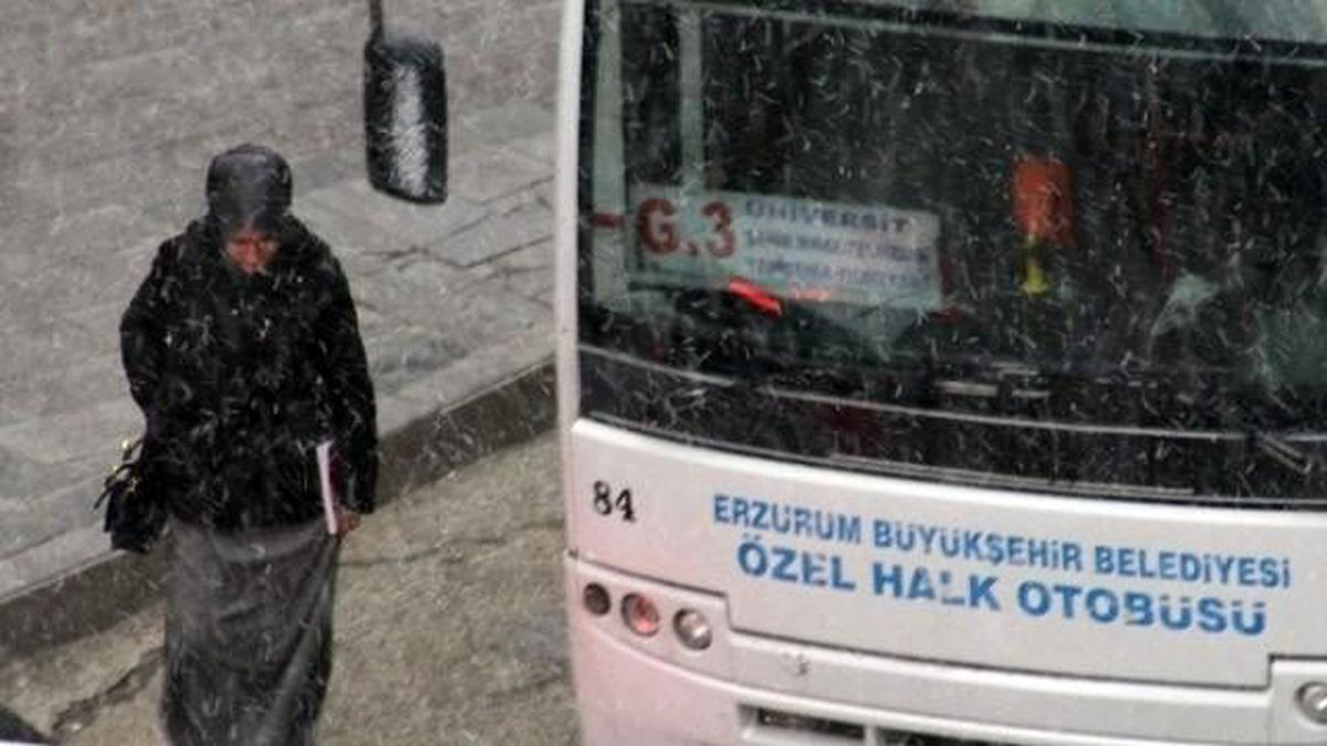 Erzurum\'da Kar Yağışı Başladı